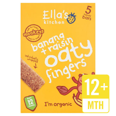 Ella's Kitchen Nibbly Fingers - Bananas & Raisins 125g