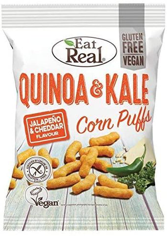 Eat Real Quinoa Puffs Jalapenio Cheese 40g (Pack of 4)