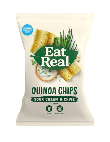 Eat Real Sour Cream & Chive Quinoa Chip 90g (Pack of 10)