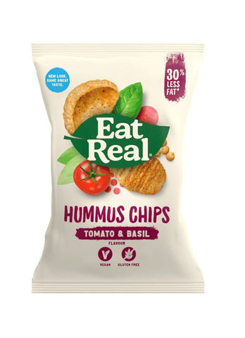 Eat Real Hummus Chips Tomato & Basil 110g (Pack of 10)