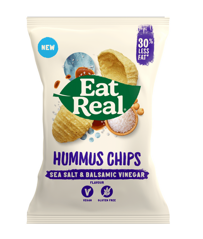 Eat Real Hummus Sea Salt & Balscamic Vinegar 110g (Pack of 10)