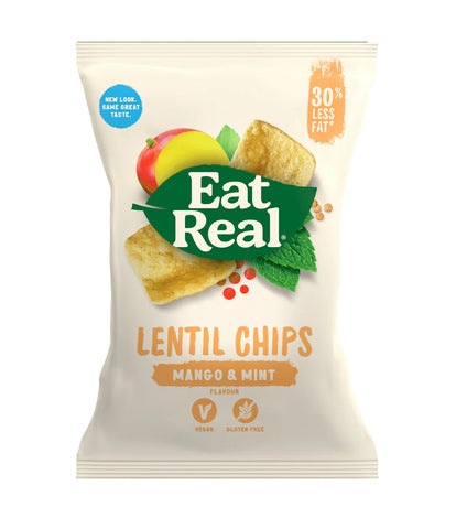 Eat Real Lentil Chips Mango & Mint 95g (Pack of 10)