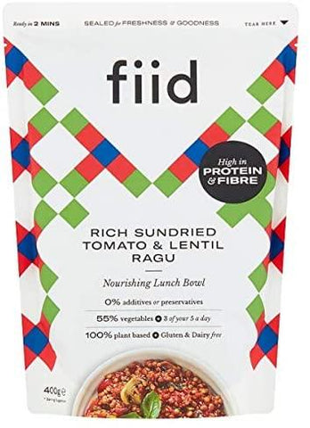 Fiid Sundried Tomato & Lentil Ragu 400G (Pack of 2)