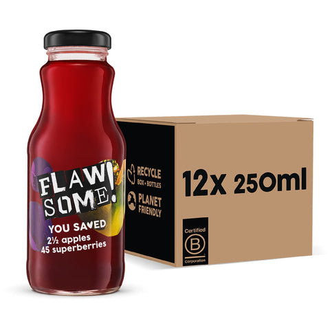 Flawsome Brands Ltd Apple & Superberry Cold-Pressed Juice 250ml (Pack of 12)