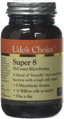 Udo's Choice Super 8 Hi-Count Microbiotics 60 vegecaps