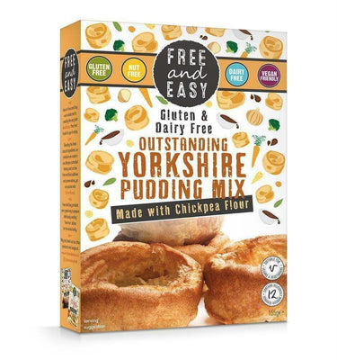 Free & Easy  NEW Gluten & Dairy Free Yorkshire Pudding Mix  155g
