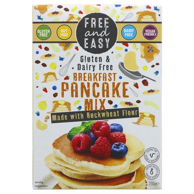 Free & Easy  NEW Gluten and Dairy Free Breakfast Pancake Mix 230g