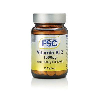 FSC Vitamin B12 1000Ug With 400Ug Folic Acid 30 Tablets