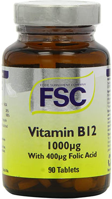 FSC Vitamin B12 1000Ug With 400Ug Folic Acid 90 Tablets