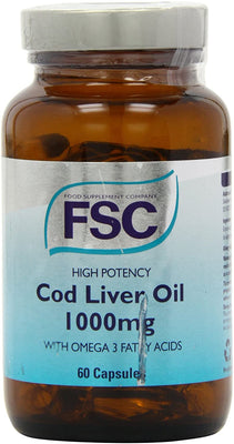 FSC High Potency Cod Liver Oil 1000Mg 60 Softgel Capsules