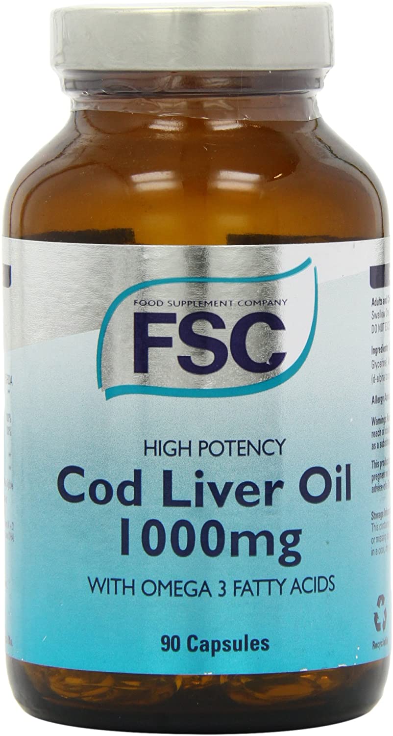 FSC High Potency Cod Liver Oil 1000Mg 90 Softgel Capsules