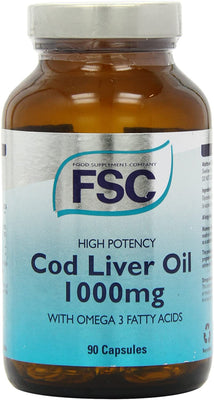 FSC High Potency Cod Liver Oil 1000Mg 90 Softgel Capsules