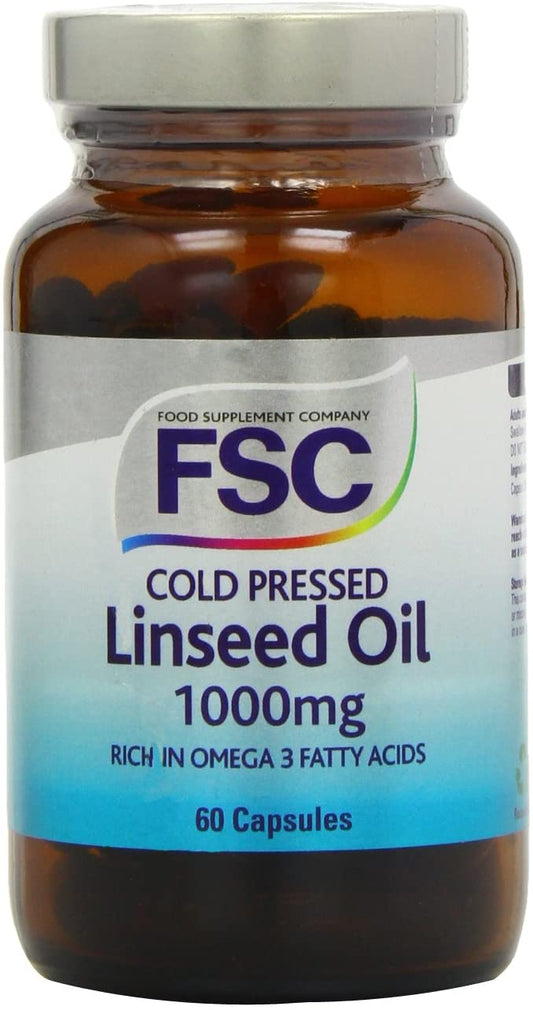 FSC Cold Pressed Linseed Oil 1000Mg 60 Softgel Capsules