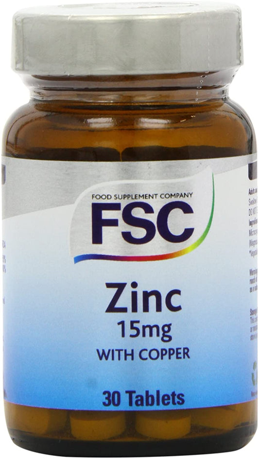 FSC Zinc 15Mg With Copper 30 Tablets