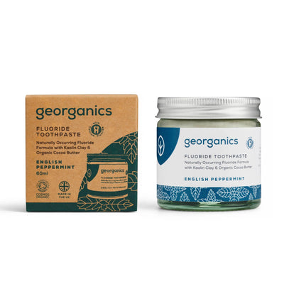 Georganics Fluoride Toothpaste - Peppermint 60ml (Pack of 10)