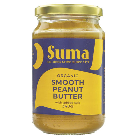 Suma Organic Peanut Smooth + Salt 340g (Pack of 6)