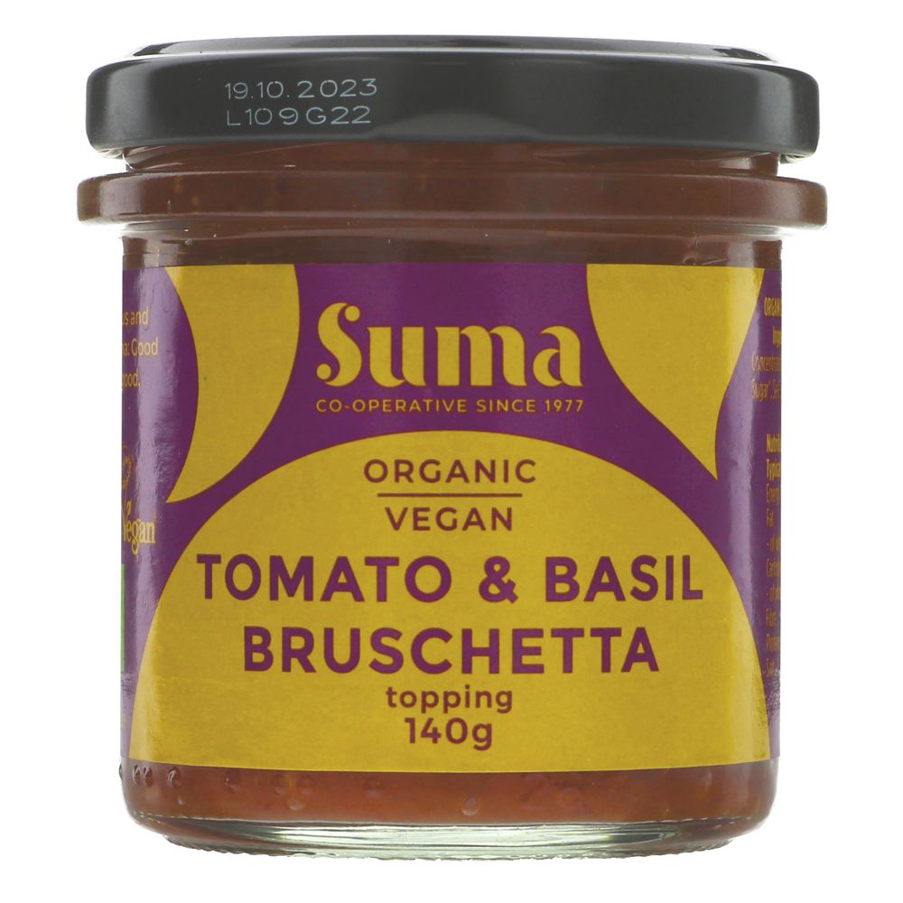 Suma Organic Bruschetta - Tomato & Basil 140g (Pack of 6)