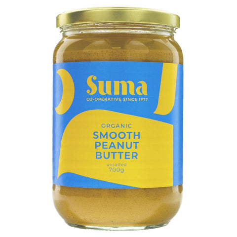 Suma Organic Jumbo Smooth No salt Pb Organic 700g (Pack of 6)
