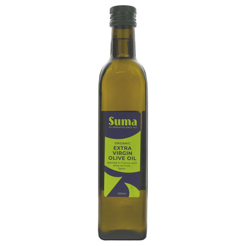 Suma Olive Oil - Extra Virgin, France Organic 500ml (Pack of 6)