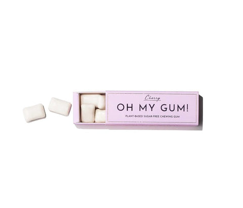 Oh My Gum Chewing Gum in Natural Cherry Flavour 19g (Pack of 12)