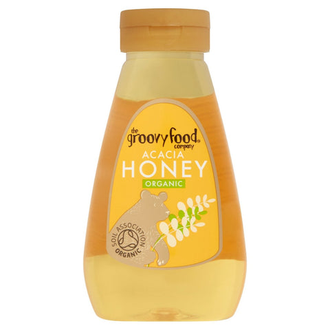 The Groovy Food Company Squeezy Organic Acacia Honey 340g (Pack of 6)