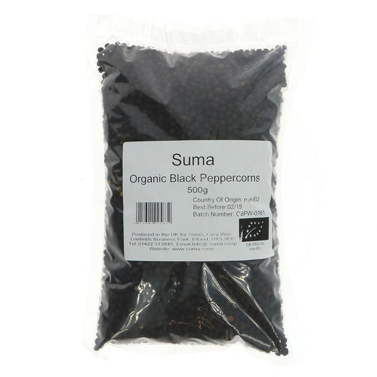 Bulk Whole Spices Organic Black Peppercorn 500g