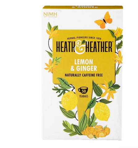 Heath And Heather Lemon & Ginger 50 bags (Pack of 6)