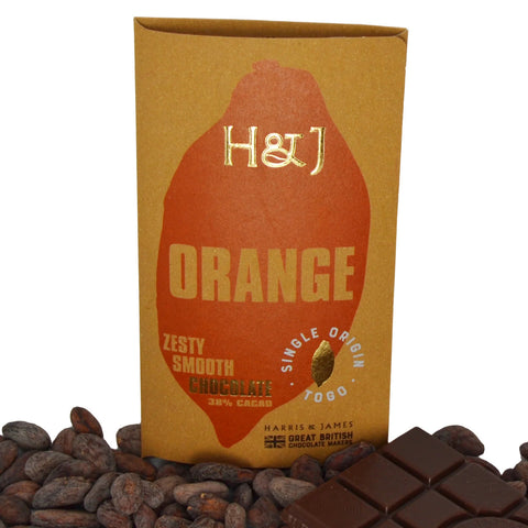 Harris & James Orange Chocolate Bar 86g (Pack of 2)
