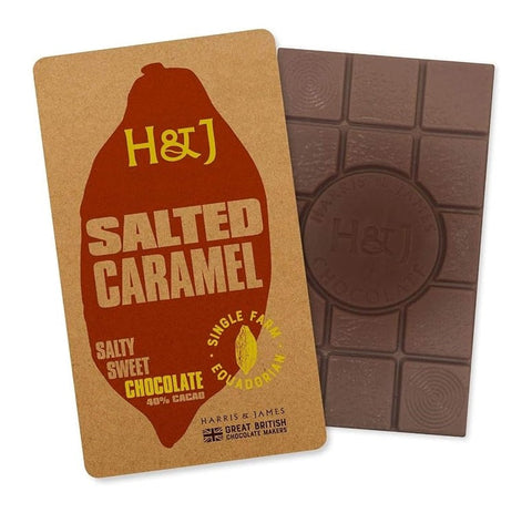 Harris & James Salted Caramel Chocolate Bar 86g (Pack of 2)