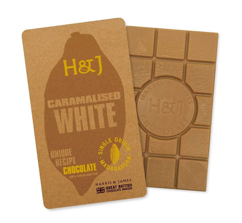 Harris & James Caramelised White Chocolate Bar 86g (Pack of 2)