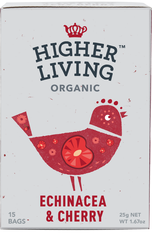 Higher Living Organic Echinacea & Cherry 15 Bags (Pack of 4)