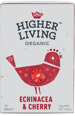 Higher Living Organic Echinacea & Cherry 15 Bags (Pack of 4)