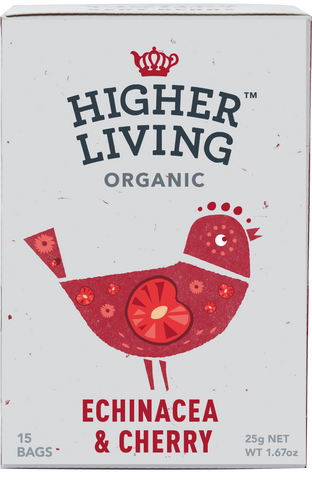 Higher Living Organic Echinacea & Cherry 15 Bags (Pack of 4)