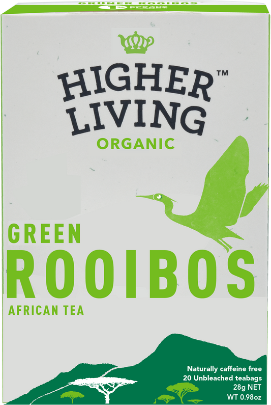 Higher Living Organic Green Rooibos 20 Bags (Pack of 4)