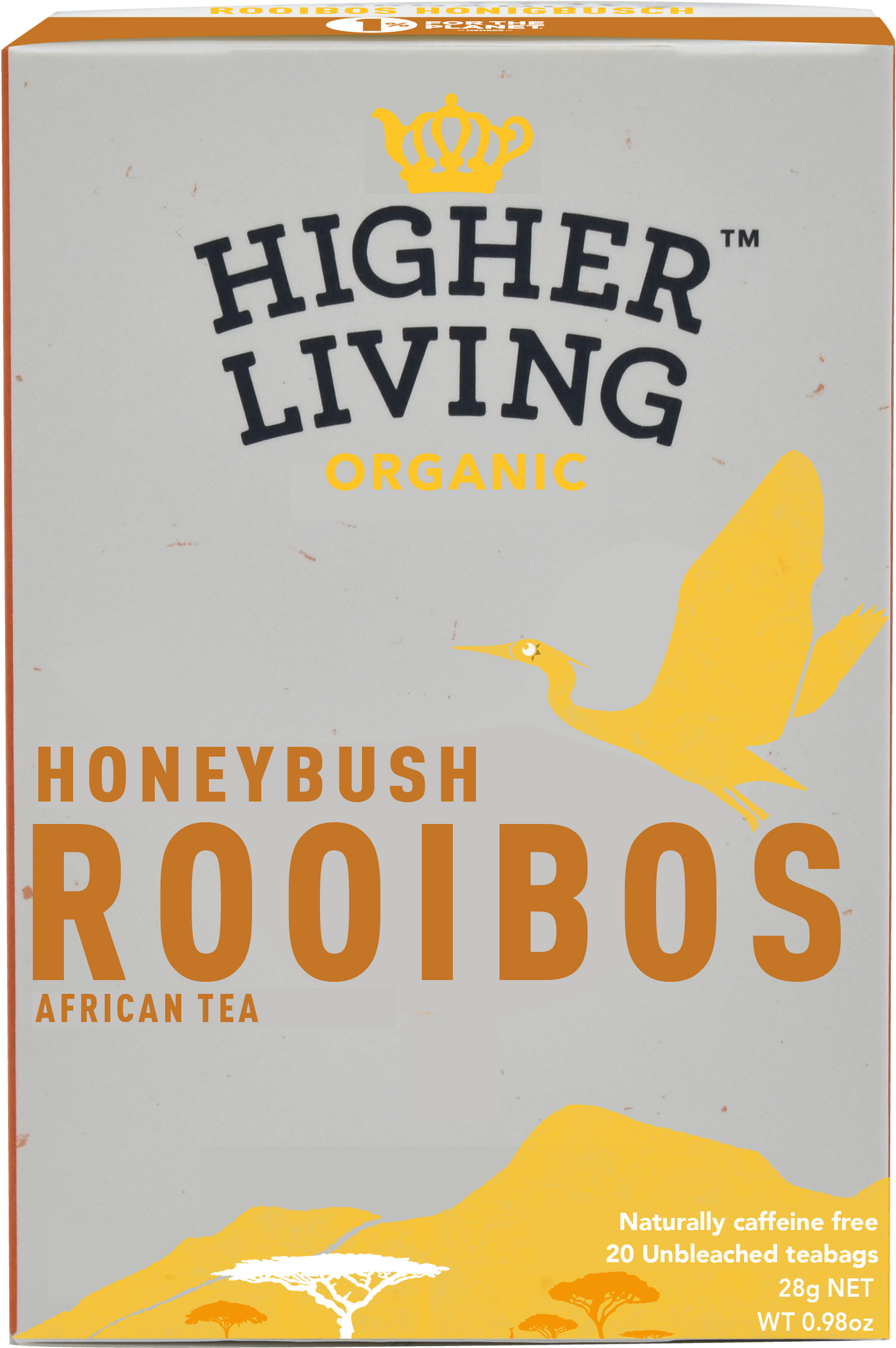 Higher Living Organic Rooibos Honeybush 20 Bags (Pack of 4)
