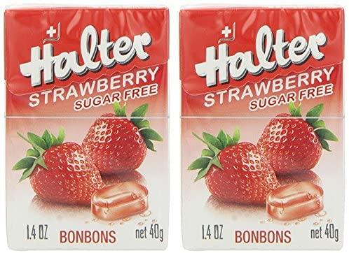 Halter Bonbons Strawberry Sugar Free 40g (Pack of 16)