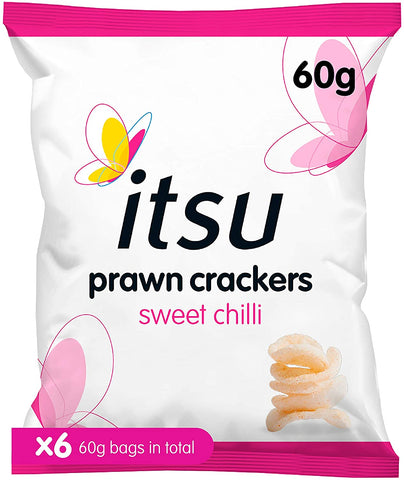 itsu grocery Sweet Chilli Prawn Crackers 60 g (Pack of 6)