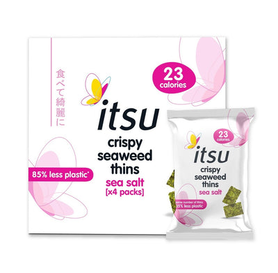 Itsu Crispy Seaweed Thins Sea Salt Multipack Trayless 4 x 5g