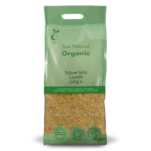 Just Natural Organic Yellow Split Lentils 500g