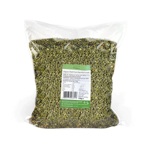 Just Natural Organic Dark Green Speckled Lentils 5kg