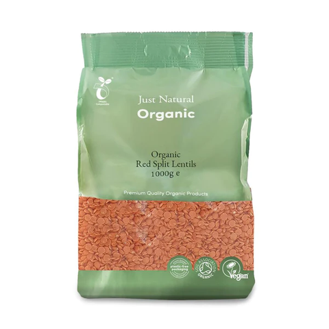 Just Natural Organic Red Split Lentils 1000g