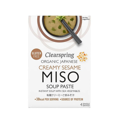 Clearspring Creamy Sesame Miso Soup 4x15g (Pack of 8)