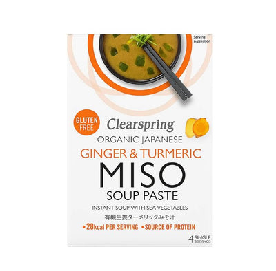 Clearspring Ginger & Turmeric Miso Soup 4x15g (Pack of 8)