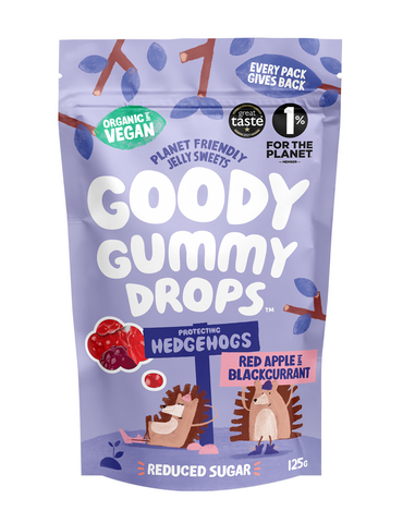 Goody Gummy Drops Hedgehogs Organic 125g (Pack of 8)
