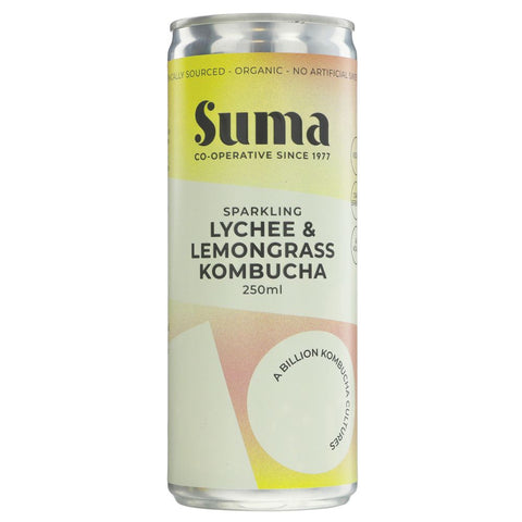 Suma Lychee Lemongrass Kombucha 250ml (Pack of 24)