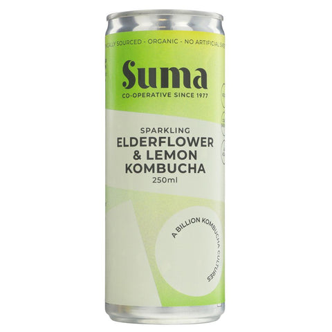 Suma Elderflower Lemon Kombucha 250ml (Pack of 24)