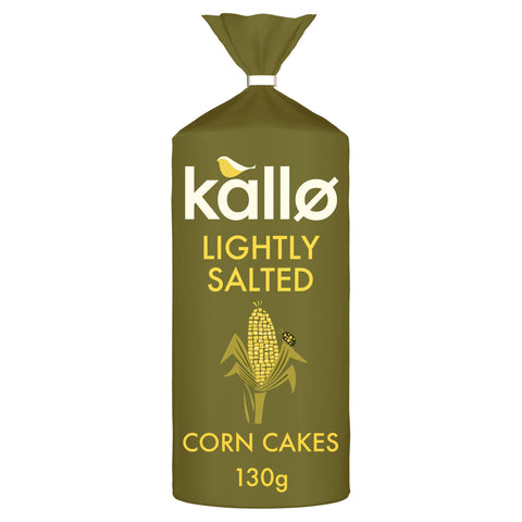 Kallo Organic Lightly Salted Corn Cakes Thins 130g (Pack of 12)