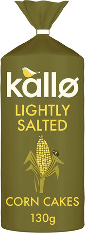 Kallo Lightly Salted Corn Cakes 130g (Pack of 6)