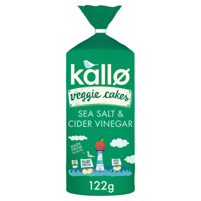 Kallo Salt and Vinegar Veggie Cakes 122g (Pack of 6)