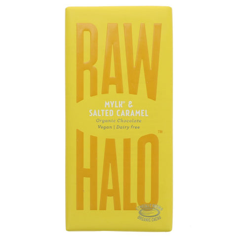 Raw Halo Mylk Salt Caramel Organic 70g (Pack of 10)